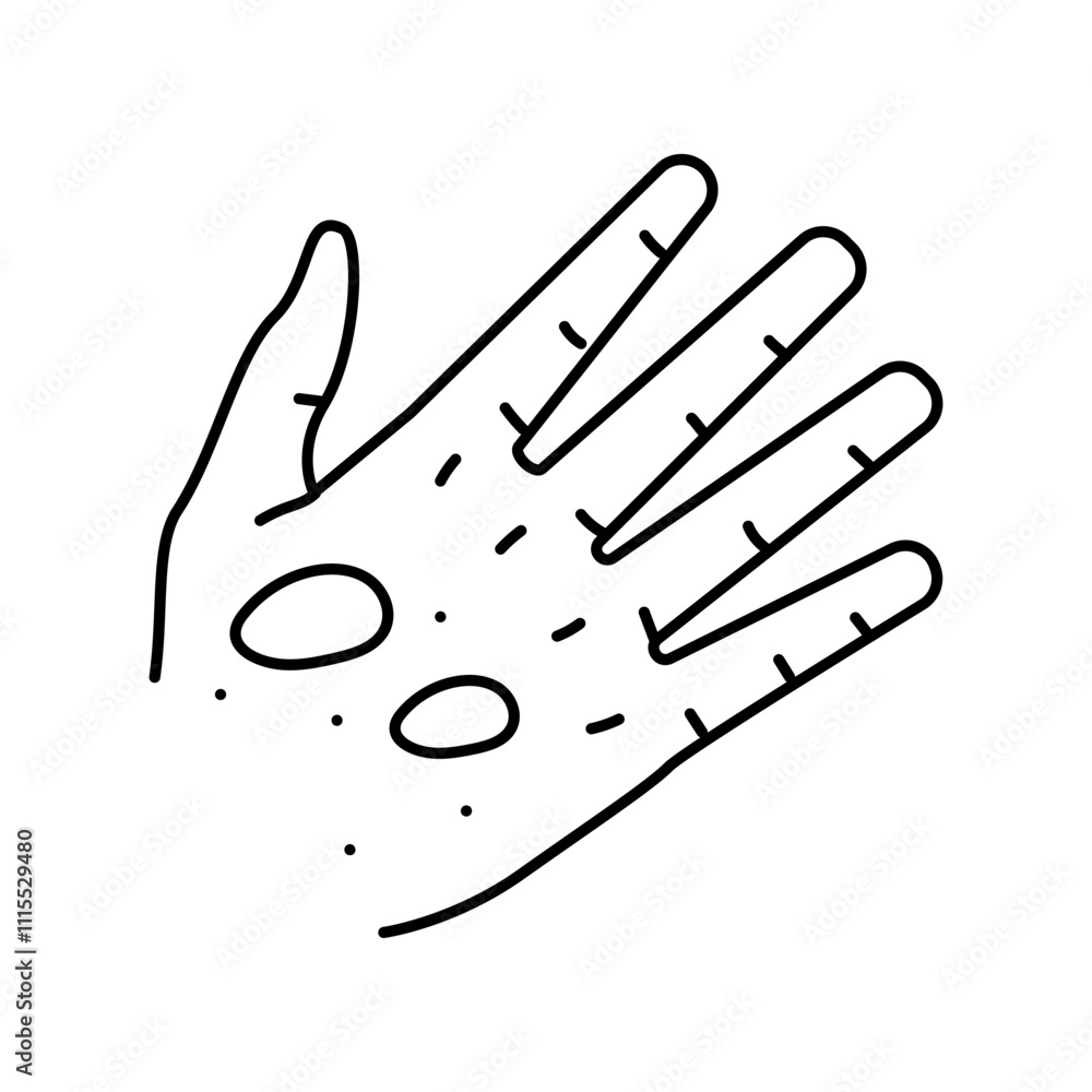 Obraz premium epidermolysis bullosa disease line icon vector. epidermolysis bullosa disease sign. isolated contour symbol black illustration