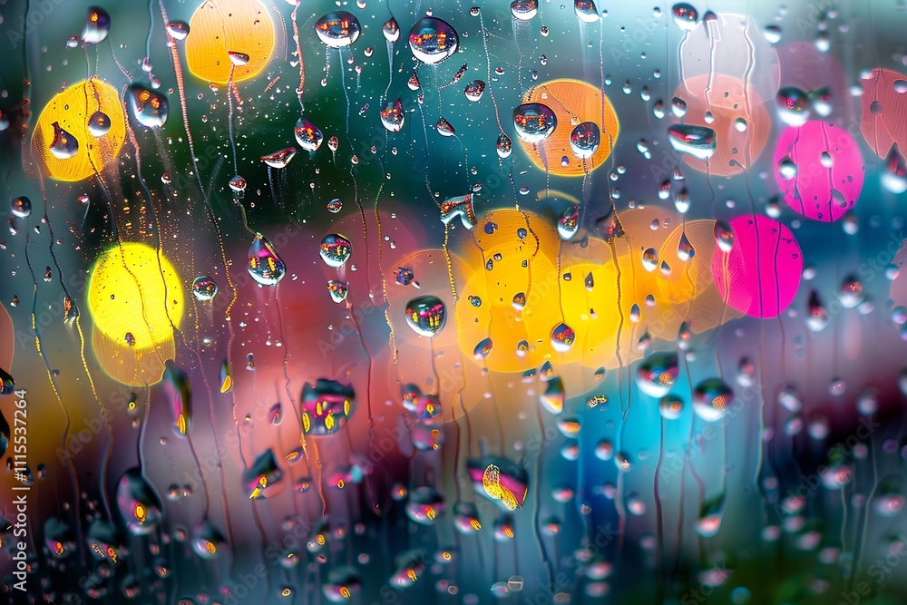 Obraz premium rain drops on the window