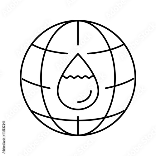 food world day line icon vector. food world day sign. isolated contour symbol black illustration