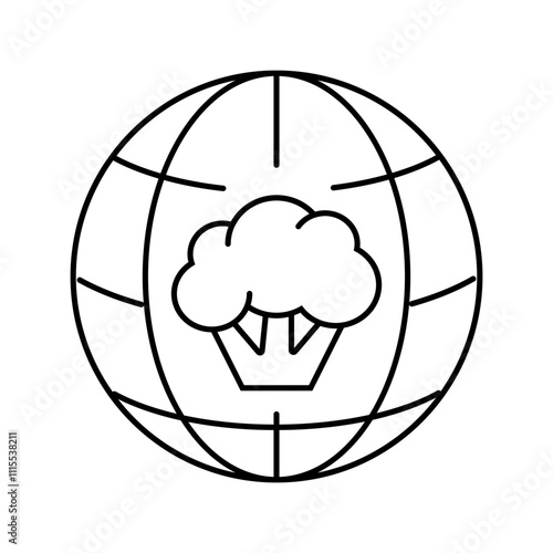 cancer world day line icon vector. cancer world day sign. isolated contour symbol black illustration