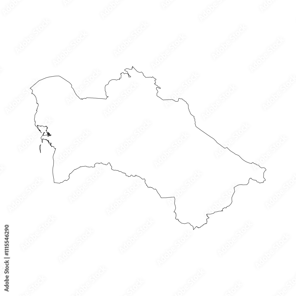 Fototapeta premium Turkmenistan blank outline map