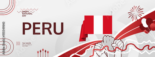 Happy independence day Peru in national day spirit concept. Creative abstract background concept to celebrate independence day Peru.