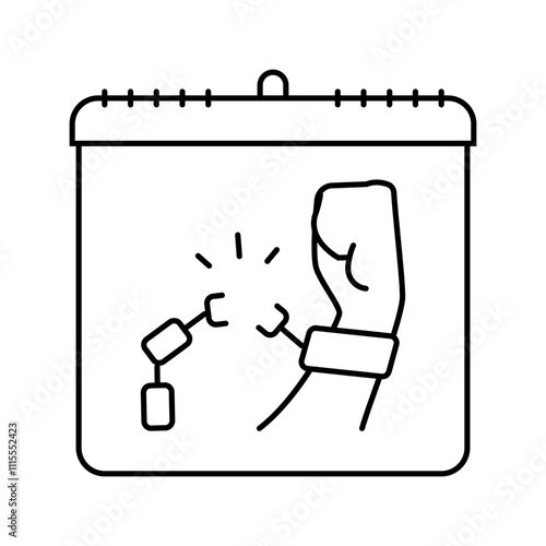 remembrance victims of slavery international day line icon vector. remembrance victims of slavery international day sign. isolated contour symbol black illustration