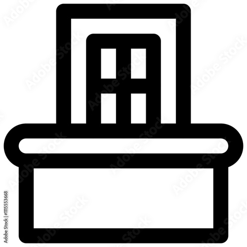 Balcony. Editable stroke vector icon.