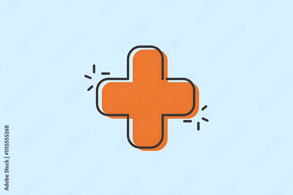 Fototapeta premium Plus Icon for firstaid: Simple and Versatile Design