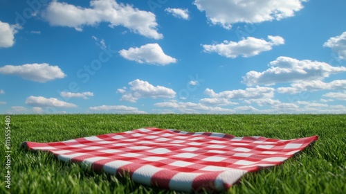 The Picnic Blanket on Grass photo