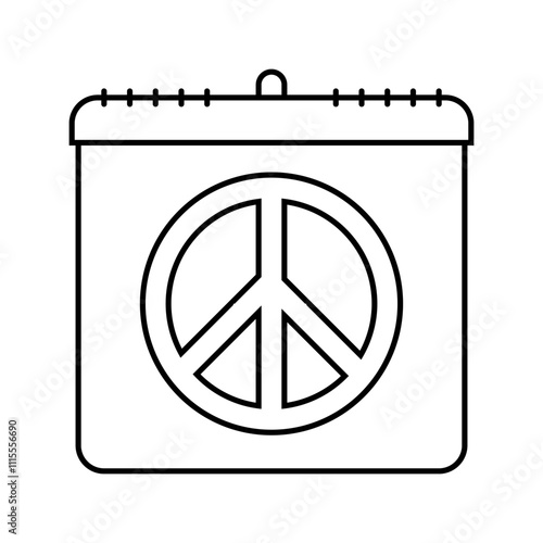 non violence international day line icon vector. non violence international day sign. isolated contour symbol black illustration