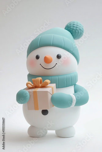 snowman isolated on white