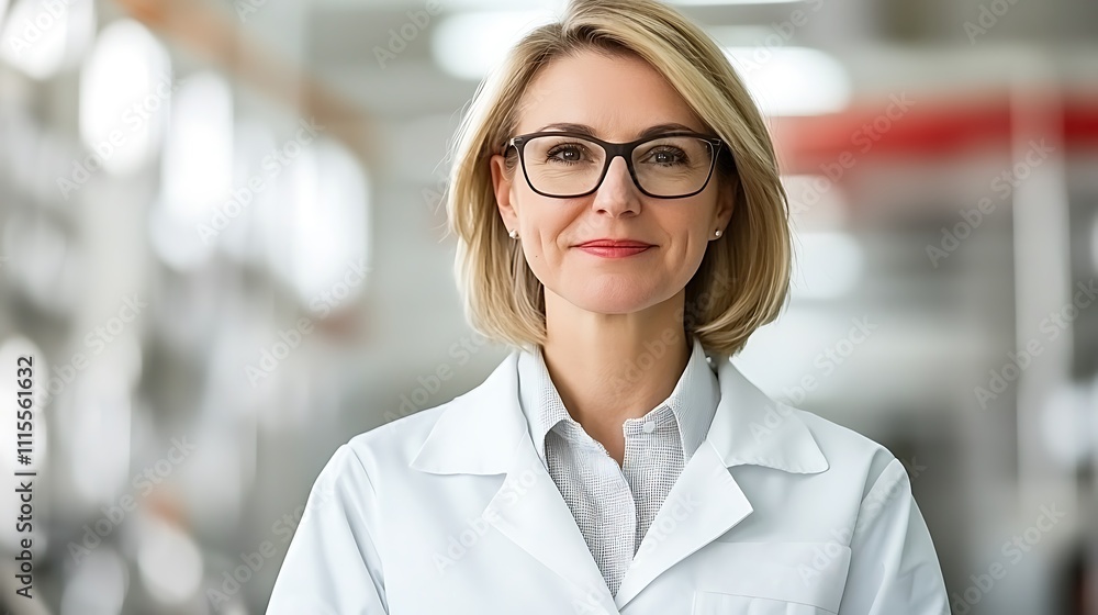 Fototapeta premium Innovative research scientist in a modern lab professional portrait close-up
