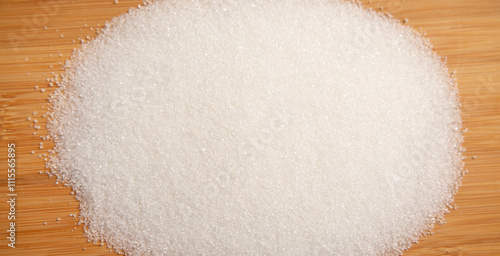 Close up view of sugar. photo