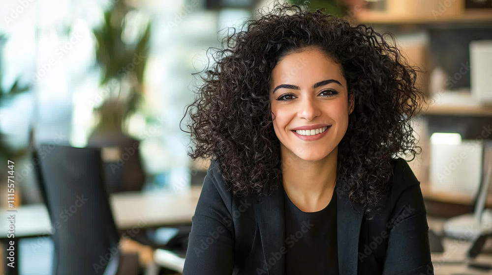 Portrait of a confident Middle Eastern businesswoman in office setting Portrait of a confident Middle Eastern businesswoman in office setting