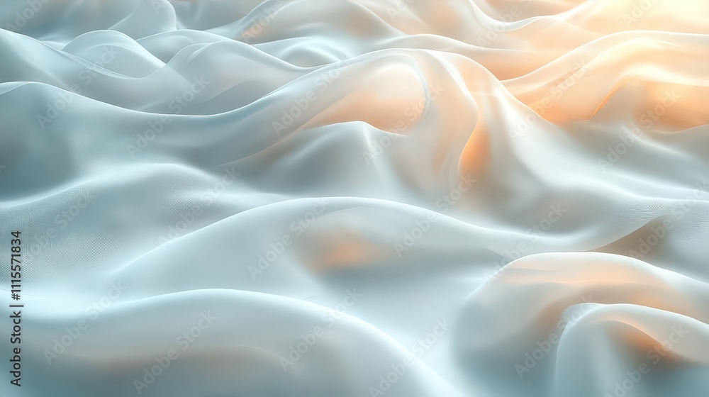 Obraz premium Soft, flowing fabric with gentle light, creating a serene atmosphere.