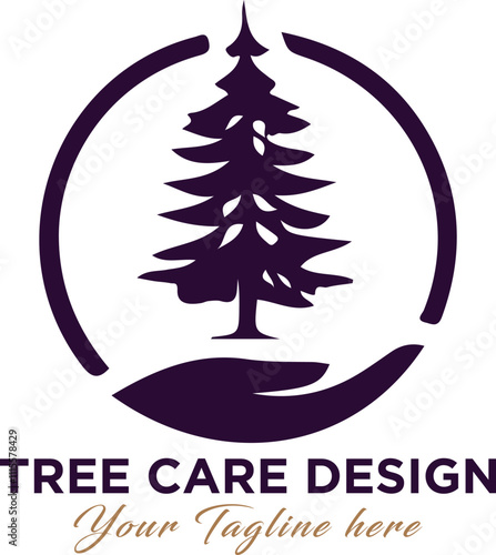 fine tree logo, Modern natural fine symbol. Plant branch vector logo download for your company
