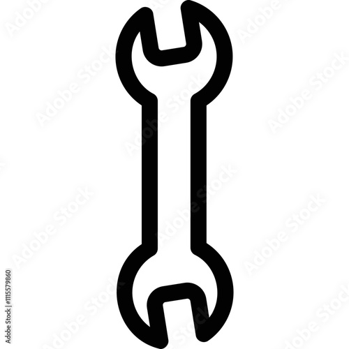 Minimalistic Wrench Graphic