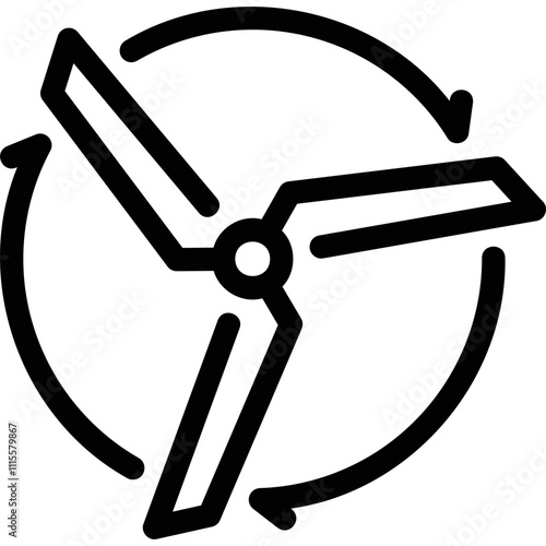 Top-Down View of Drone Propellers with Rotation Direction