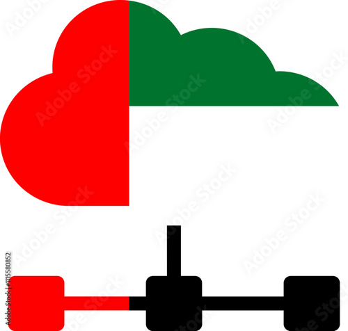 Home Shape Of Icon United Arab Emirates Flag photo