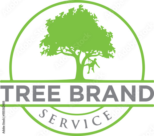 Cutter tree logo designs for business service, Arborist Tree Service logo designs, A Man Cutting Tree vector logo design
