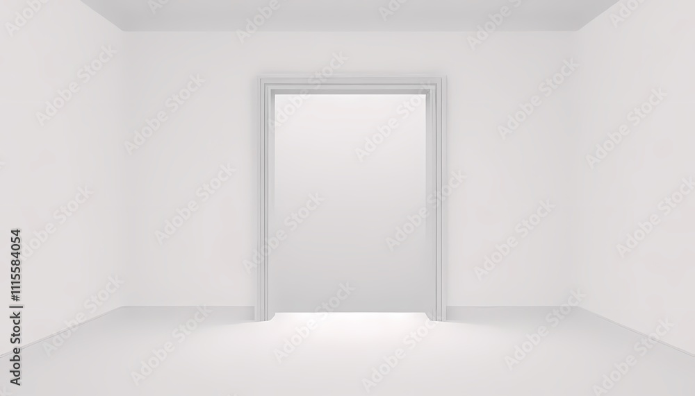 Obraz premium Classic Empty Room with Doorway