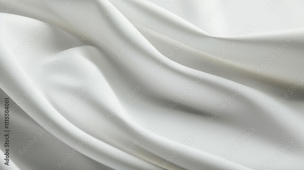 Fototapeta premium A close-up of flowing white fabric, showcasing texture and movement.