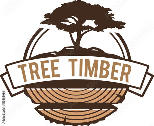 logo design carpentry, oak tree icon with chisel in emblem shape, for crafts, carpentry, furniture vector logo design