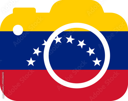 Venezuela Flag On Camra Icon photo