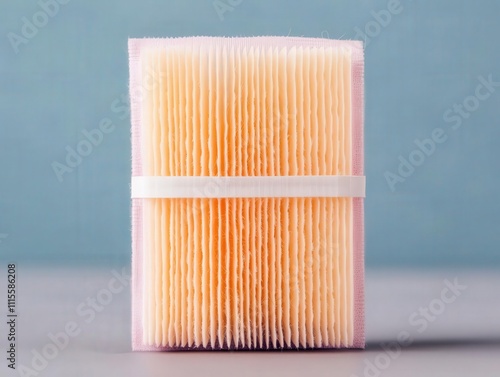 furnace filter concept. Clean furnace filter illuminated against a light source, furnace filter clarity, showcasing air quality improvement photo