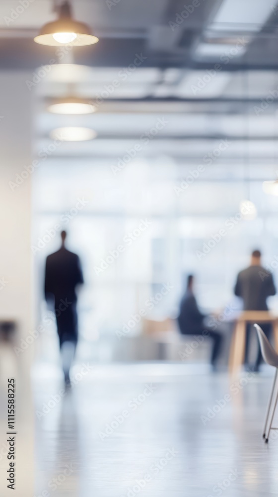 Fototapeta premium Blurred Office Background with Negative Space and Minimalist Atmosphere