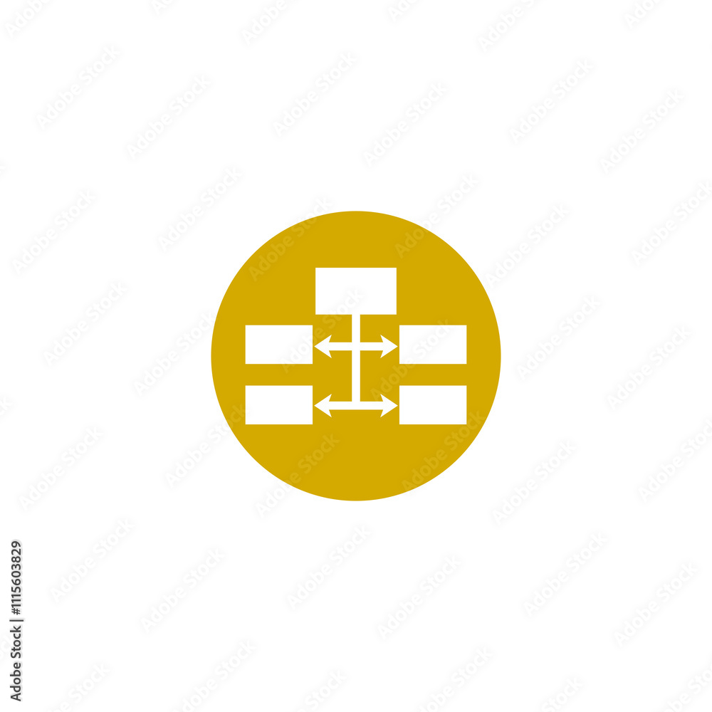 Obraz premium Flow chart icon isolated on transparent background