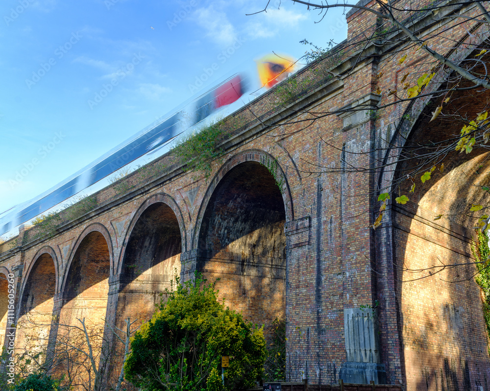 Fototapeta premium Viaduct railway in Poole, England