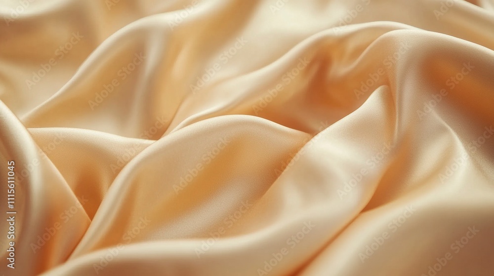Obraz premium Abstract gold satin background of luxurious fabric. soft gentle waves of fabric. The golden texture of the fabric.