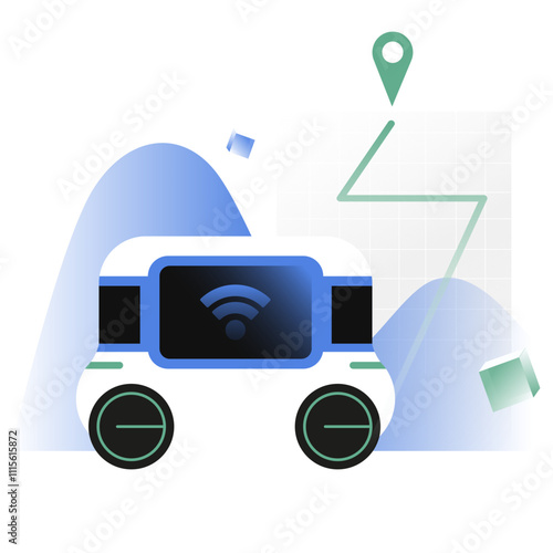 Autonomous delivery robot delivering to address