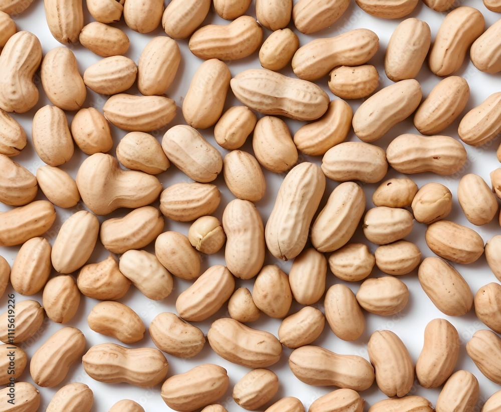 Peanuts on a white background Peanuts on a white background