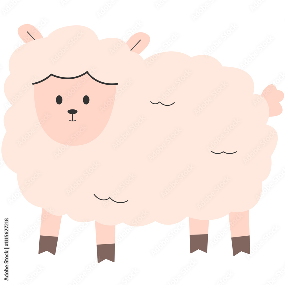 Obraz premium Cute sheep icon