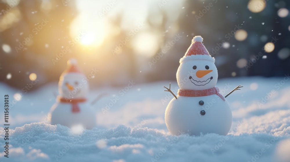 Fototapeta premium The Snowman in Winter Wonderland