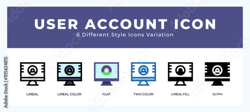 User account icon vector illustration. trendy styles