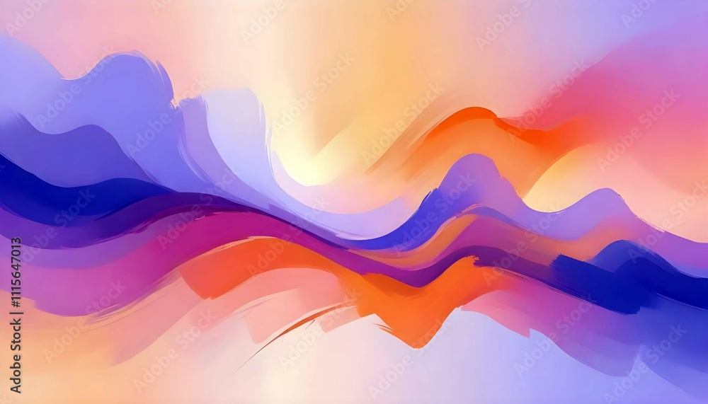 Fototapeta premium Abstract Landscape Background Wallpaper Graphic Art Concept