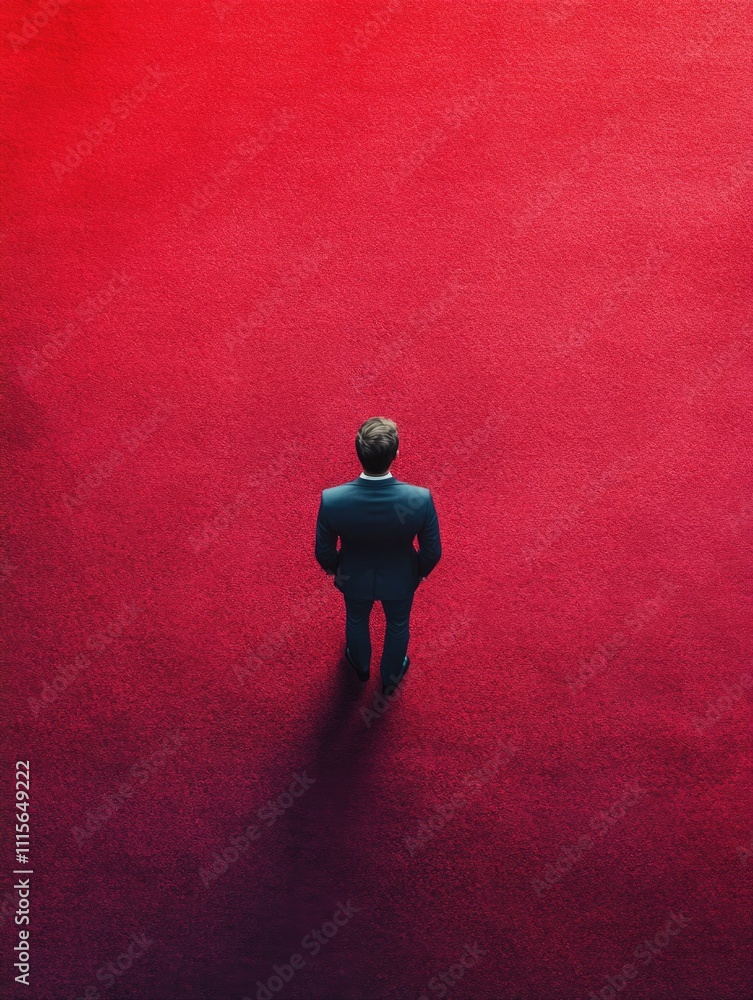 Obraz premium Man on Red Carpet