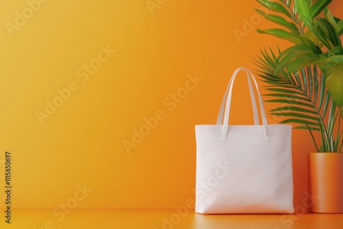 extile tote bag mockup for shopping, photo