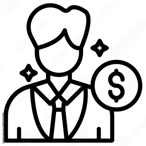 Investor Vector Icon Can be Used For Home Based Business