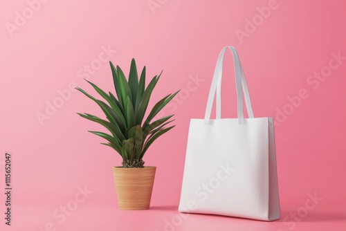 extile tote bag mockup for shopping, photo