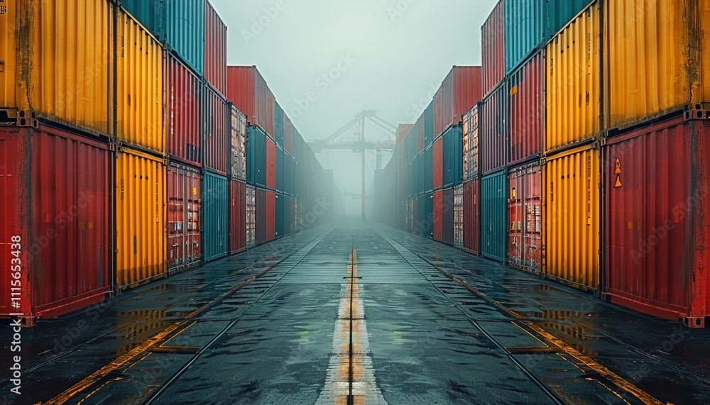 Fototapeta premium container cargo freight ship