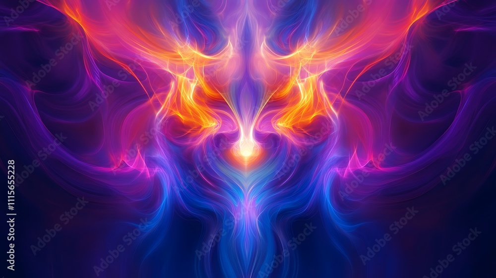 Fototapeta premium Dynamic Abstract Neon Background for Innovative Digital Art and Branding