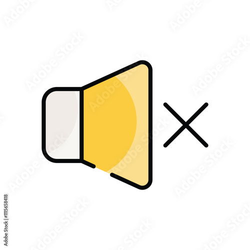 Mute vector icon