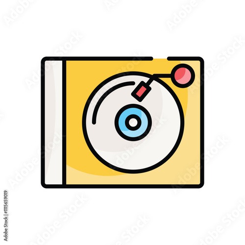 DJ Turntable vector icon