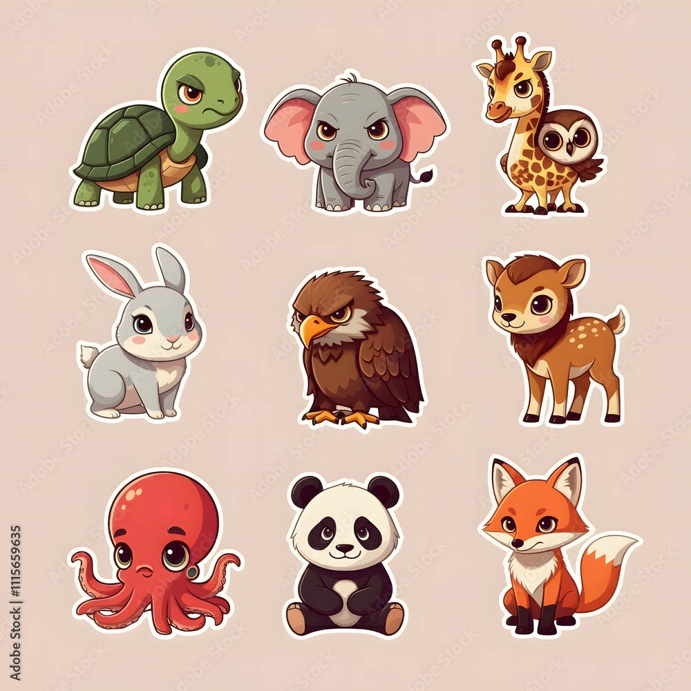 Fototapeta premium Cartoon Animal Ai Image
