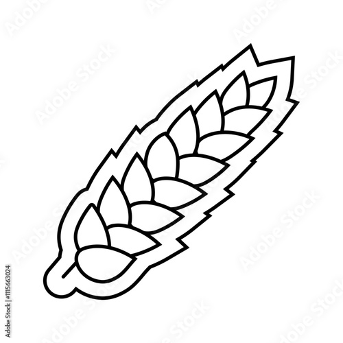 wheat allergen free product food line icon vector. wheat allergen free product food sign. isolated contour symbol black illustration