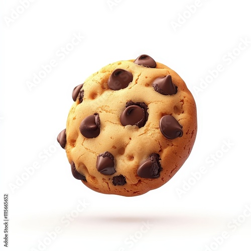 A chocolate chip cookie with chocolate chips on top photo