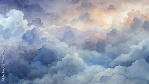 The sky is filled with clouds, creating a sense of calm and serenity