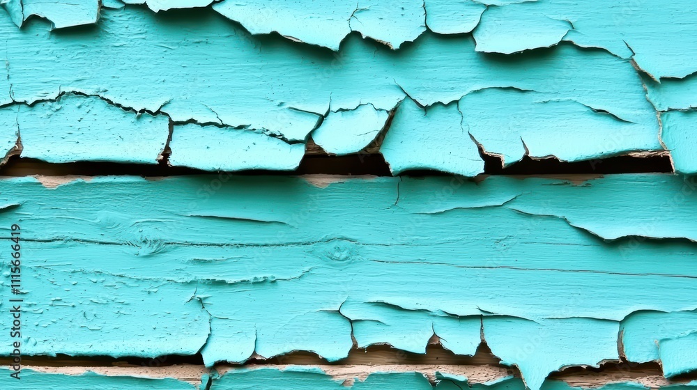 Obraz premium A blue wall with peeling paint