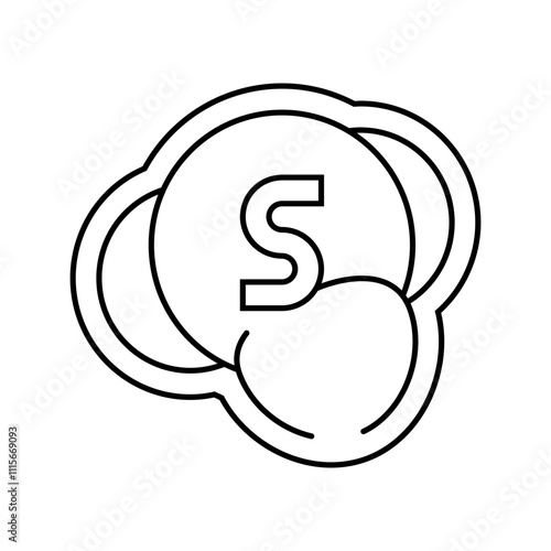 sulfites allergen free product food line icon vector. sulfites allergen free product food sign. isolated contour symbol black illustration